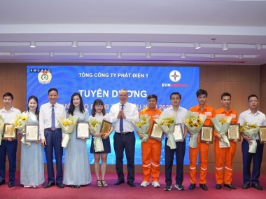 EVNGENCO1 biểu dương 47 người lao động tiêu biểu và an toàn vệ sinh viên giỏi năm 2026