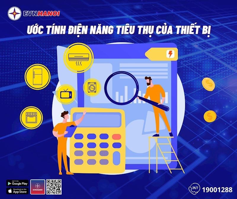 Dễ dàng tra cứu lượng điện tiêu thụ qua các ứng dụng của EVNHANOI