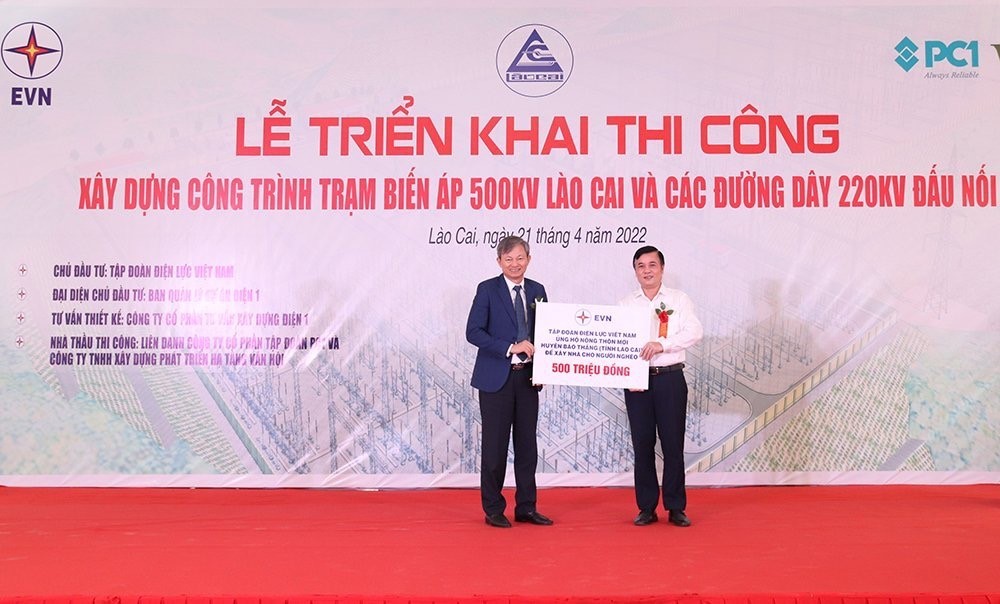 Triển khai thi công Trạm biến áp 500 kV Lào Cai và các đường dây 220 kV đấu nối