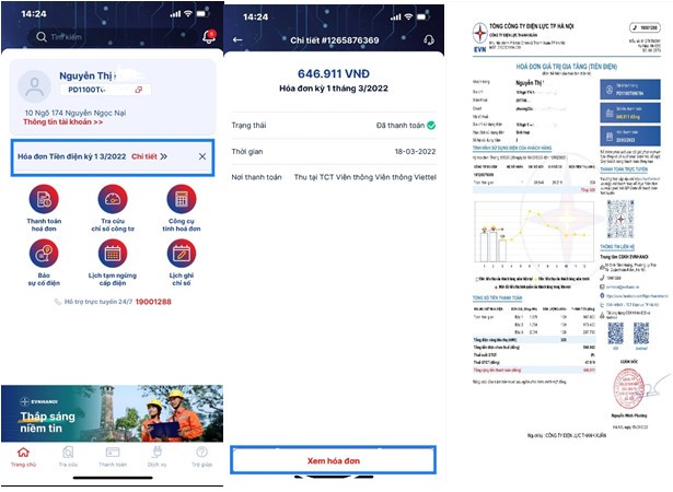 Nhiều tiện ích từ các ứng dụng chăm sóc khách hàng của EVNHANOI
