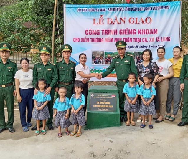 Giếng nước sạch cho điểm trường Mầm non vùng khó khăn xã biên giới tại Quảng Trị - Tấm lòng của Phụ nữ Vietsovpetro
