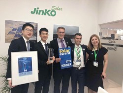 JinkoSolar vinh dự nhận giải thưởng Intersolar 2019