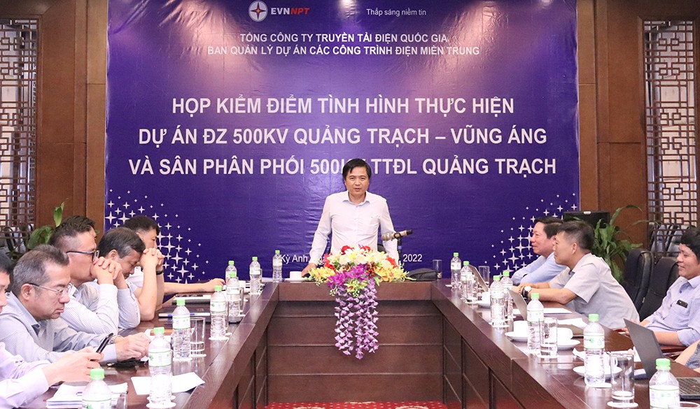 Kiểm điểm tình hình thực hiện dự án ĐZ 500kV mạch 3 Quảng Trạch - Vũng Áng