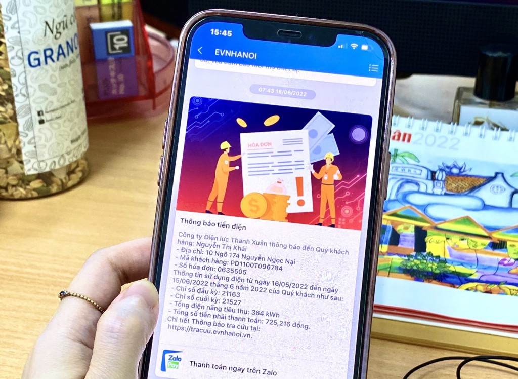Tra cứu thông tin, thanh toán tiền điện dễ dàng hơn với Zalo EVNHANOI