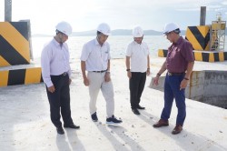 Lãnh đạo EVNSPC thực địa dự án đường dây 220 kV Kiên Bình - Phú Quốc