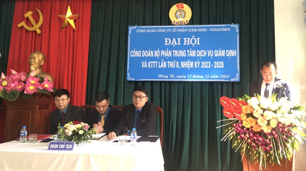 Công đoàn Công ty CP Giám định - Vinacomin chỉ đạo Đại hội điểm (nhiệm kỳ 2023 - 2028)
