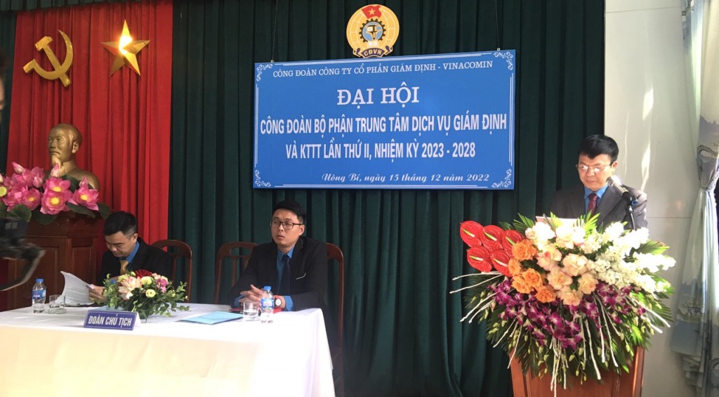 Công đoàn Công ty CP Giám định - Vinacomin chỉ đạo Đại hội điểm (nhiệm kỳ 2023 - 2028)