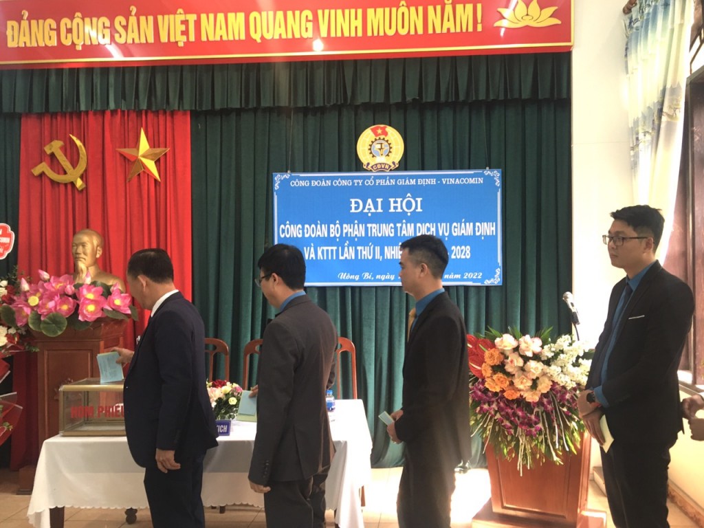 Công đoàn Công ty CP Giám định - Vinacomin chỉ đạo Đại hội điểm (nhiệm kỳ 2023 - 2028)