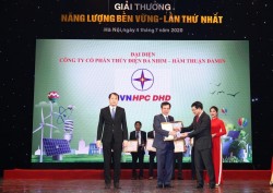 Công ty DHD và các đơn vị EVN đạt Giải thưởng Năng lượng bền vững 2019