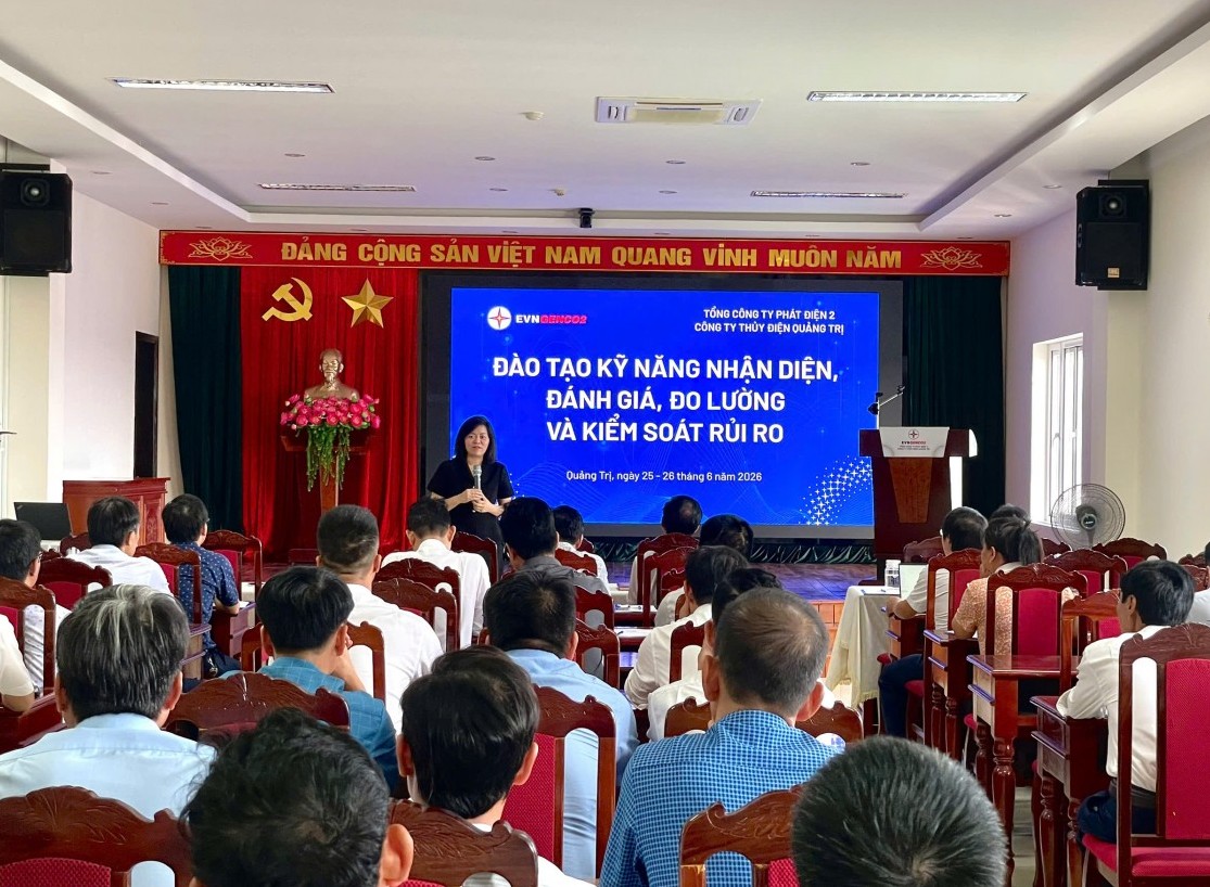 Thủy điện Quảng Trị tổ chức đào tạo kỹ năng nhận diện, đánh giá, đo lường và kiểm soát rủi ro 2026