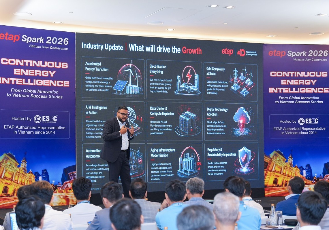 ETAP Spark 2026 Vietnam: Đưa trí tuệ năng lượng - từ công nghệ, đến thực tiễn