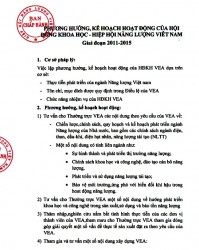 Phương hướng hoạt động của Hội đồng Khoa học Năng lượng - VESC